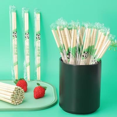 Natural Insect-Resistant Sanitary Round Bamboo Chopsticks with Polishing for Household and Restaurant Use