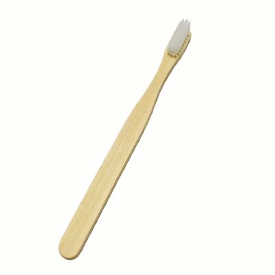 Eco Organic Charcoal Disposable Toothbrush with Customized Logo and Natural Bamboo Color