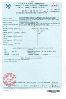 चीन Hunan Shengheyuan Bamboo And Wood Products Import And Export Co., Ltd. प्रमाणपत्र